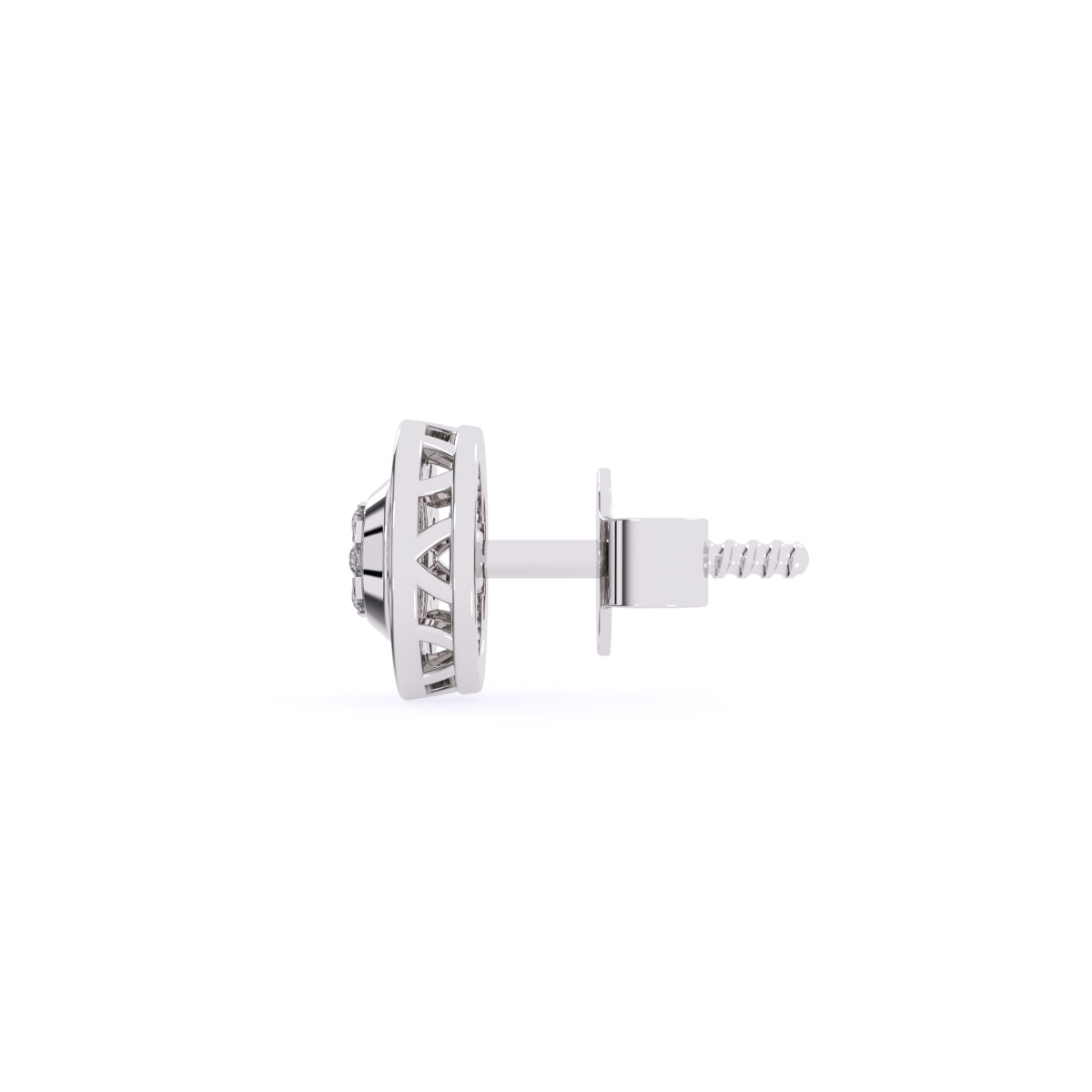 Round Diamond Classic Earlobe Earrings